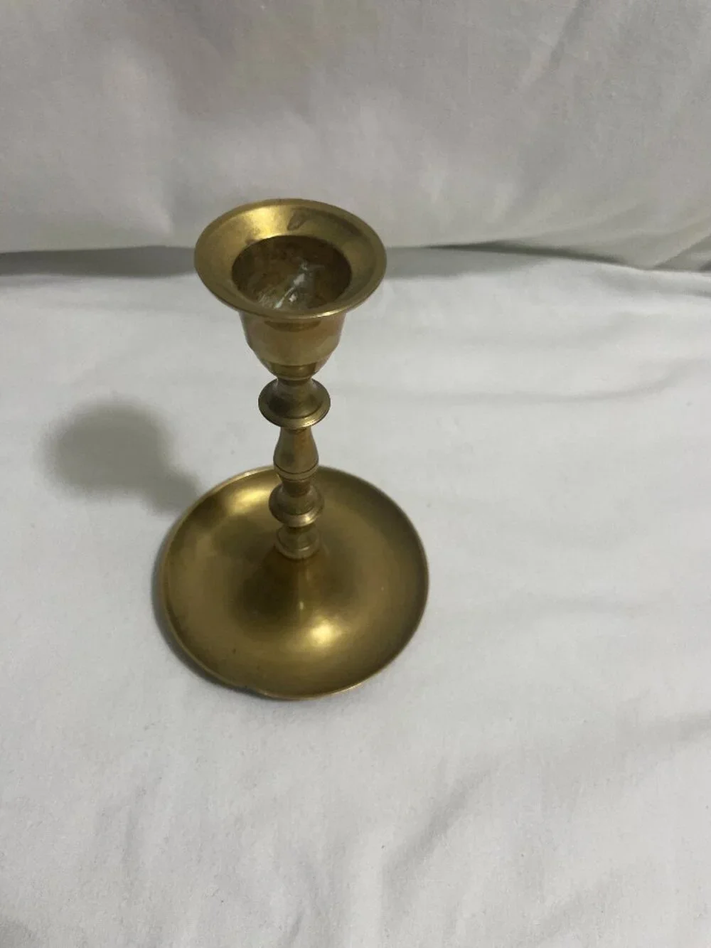 Vintage Solid Brass Candlestick Holder Made in India Single Taper Candle 5.5